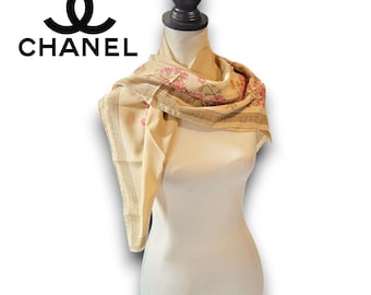 シャネル　CHANEL ビンテージ シルクスカーフ ヴィンテージシルクスカーフ、シャネルヴィンテージシルクスカーフ33 x