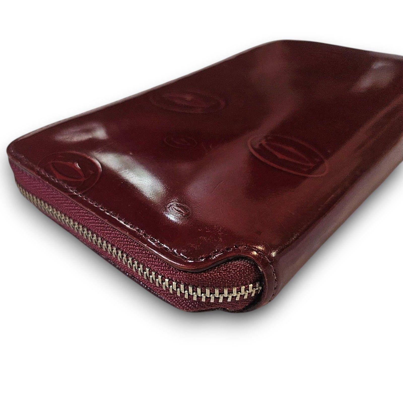 Cartier Vintage Happy Birthday Red Patent Leather Monogram Zippy