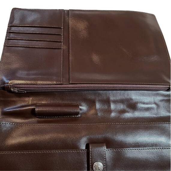 Versace [Authentic] Brown Leather Document Holder… - image 6