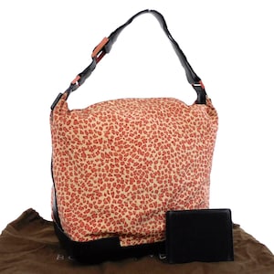 Bottega Veneta LIMITED Leopard Print & Leather Hobo Shoulder Bag w/ Accessories, Y2K Vintage