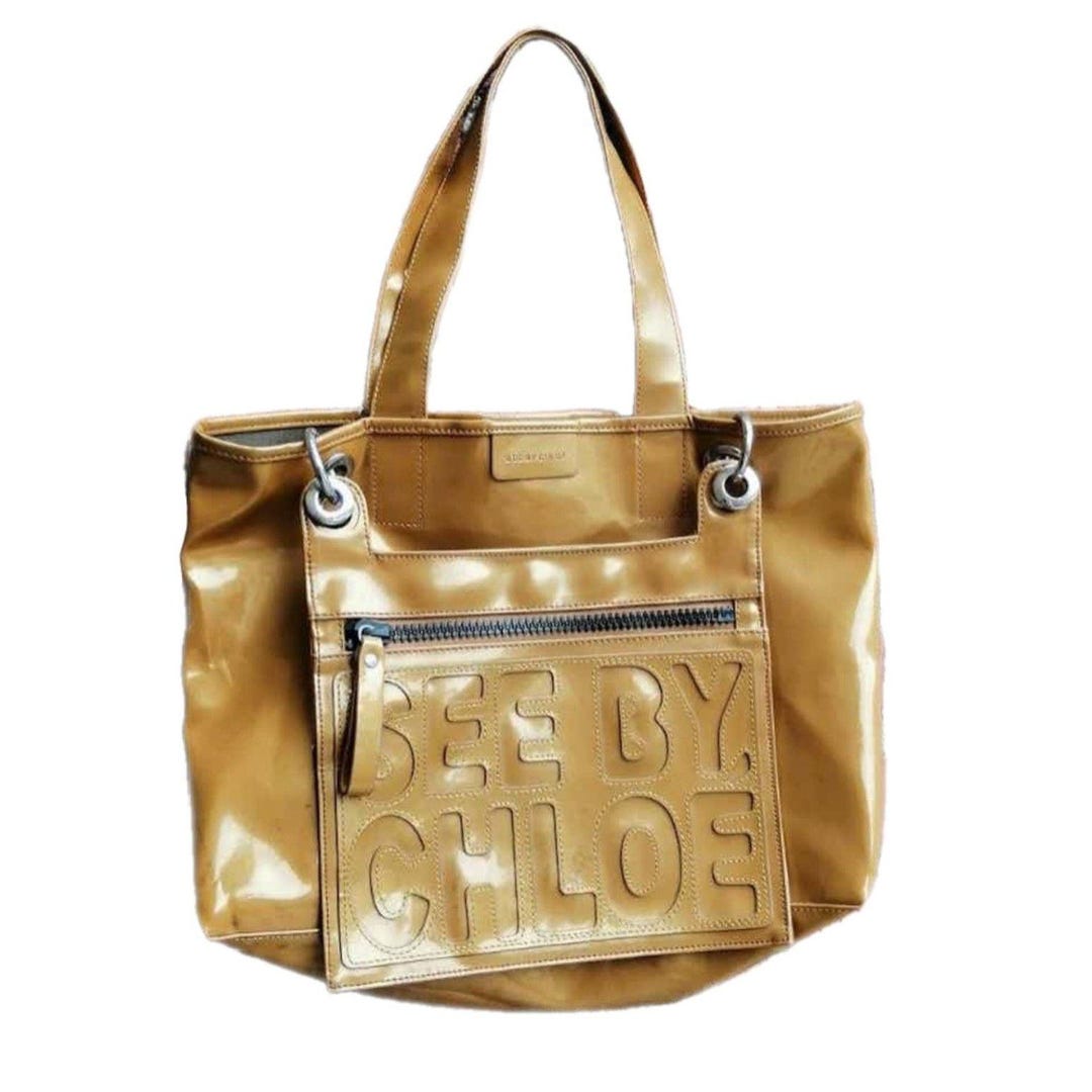 Chloé Bay Tote Bag Beige Leather y2k Chloé Bay Tote Bag Beige Leather y2k chloe Bay Y2K leather