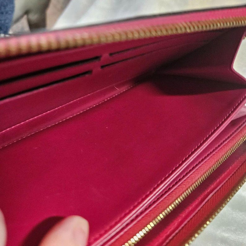 Louis Vuitton Indian Rose Monogram Vernis Patent Leather Zippy Wallet w/ Box GUC Vintage Y2K Luxury image 8