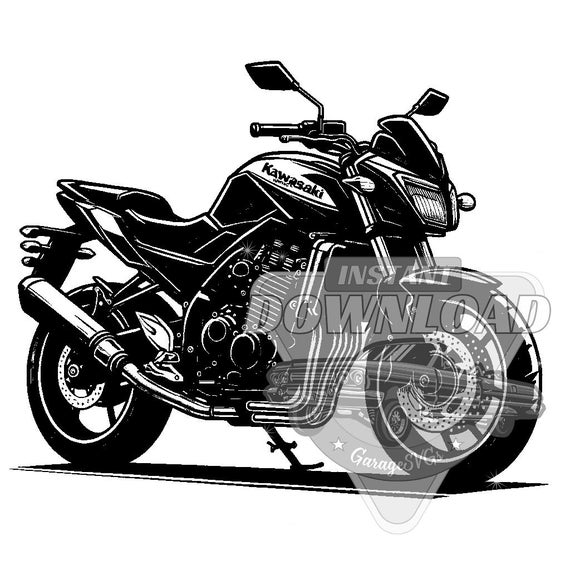 l*e様 モノクロ図鑑 Kawasaki Z650 SVG Bundle - Etsy