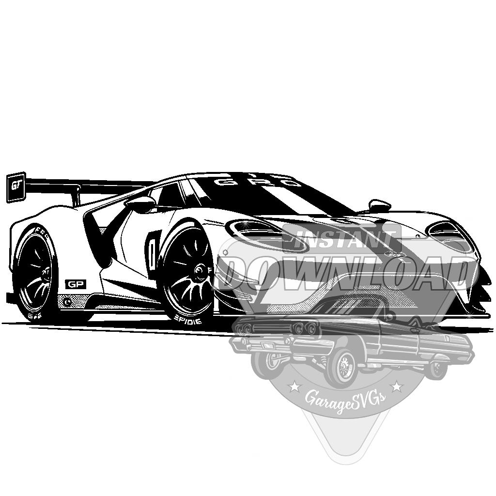 GT Race Car SVG Bundle - Etsy
