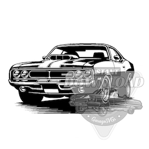 Classic V8 Muscle Car SVG bundle