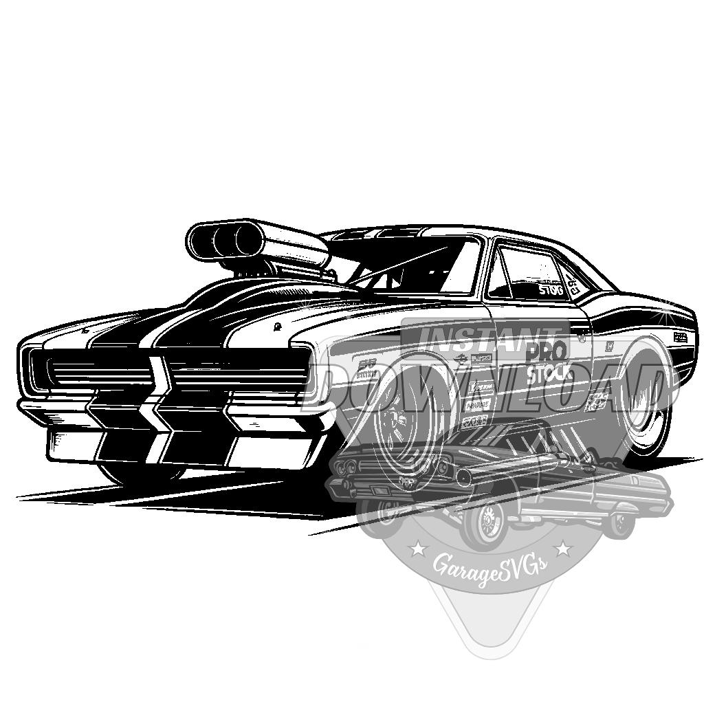 Pro Stock Drag Car SVG Bundle - Etsy