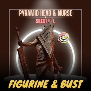Silent Hill Pyramid Head & Nurse Statue | 3D Printed Horror Figurine | Survival Horror Fan Art | Resin Display Model | Gamer Gift