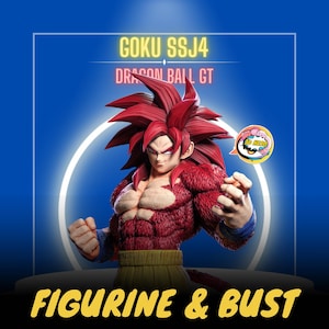 Goku SSJ4 Statue | Dragon Ball GT Figurine & Bust | Super Saiyan 4 Goku 3D Print | Anime Collectible Gift | Dragon Ball Fan Art Figure