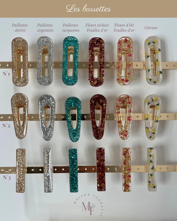 Barrette Rose Et Noire Les Bijoux De Sophie - Modèle 2, Neuve Avec étiquettes, Accessoire Cheveux Joli