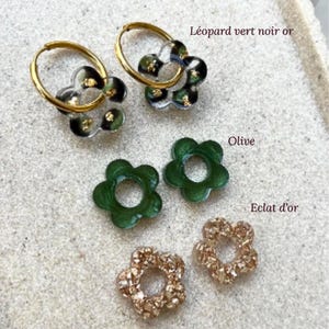 Boucles d'oreilles interchangeables - Pampilles fleurs