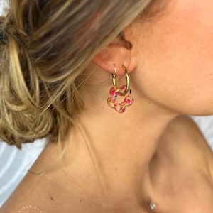 Interchangeable earrings - Flower tassels