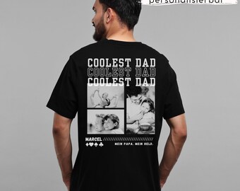 Personalisiertes Papa Shirt zum Vatertag, Shirt Vater, Geschenk zum Geburtstag, Shirt Anker, Name Papa, Foto Kinder, Geschenk Mann, Partner