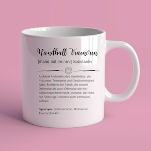 Personalisierte Trenażer piłki ręcznej Tasse, Trener piłki ręcznej Geburtstags Geschenk, Dankeschön Trener piłki ręcznej Geschenk Tasse DE zdjęcie 4