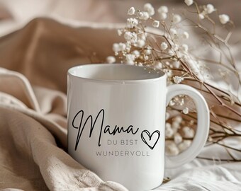 Mama Tasse, Muttertagsgeschenk, Aufmunterung Mama, Geschenk Mama, Muttertag, Boho Tasse, Kaffeebecher Mama, Geburtatagsgeschenk Mama