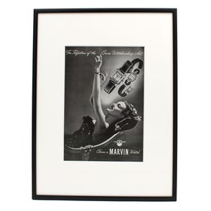 Authentic framed 1946 Vintage Ad Marvin Watches