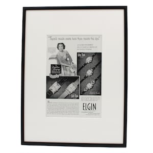 Authentic framed 1948 Vintage Ad Elgin Watches Lady Elgin and Lord Elgin