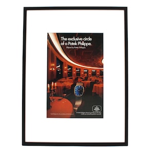 Authentic Framed 1998 Vintage Print Ad Patek Philippe Ellipse “The Exclusive Circle of a Patek Philippe”