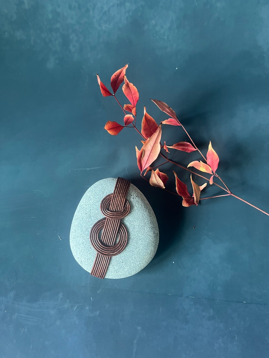 Zen Decor Beach Pebbles Leather Wrapped Stones Meditation Decor ...