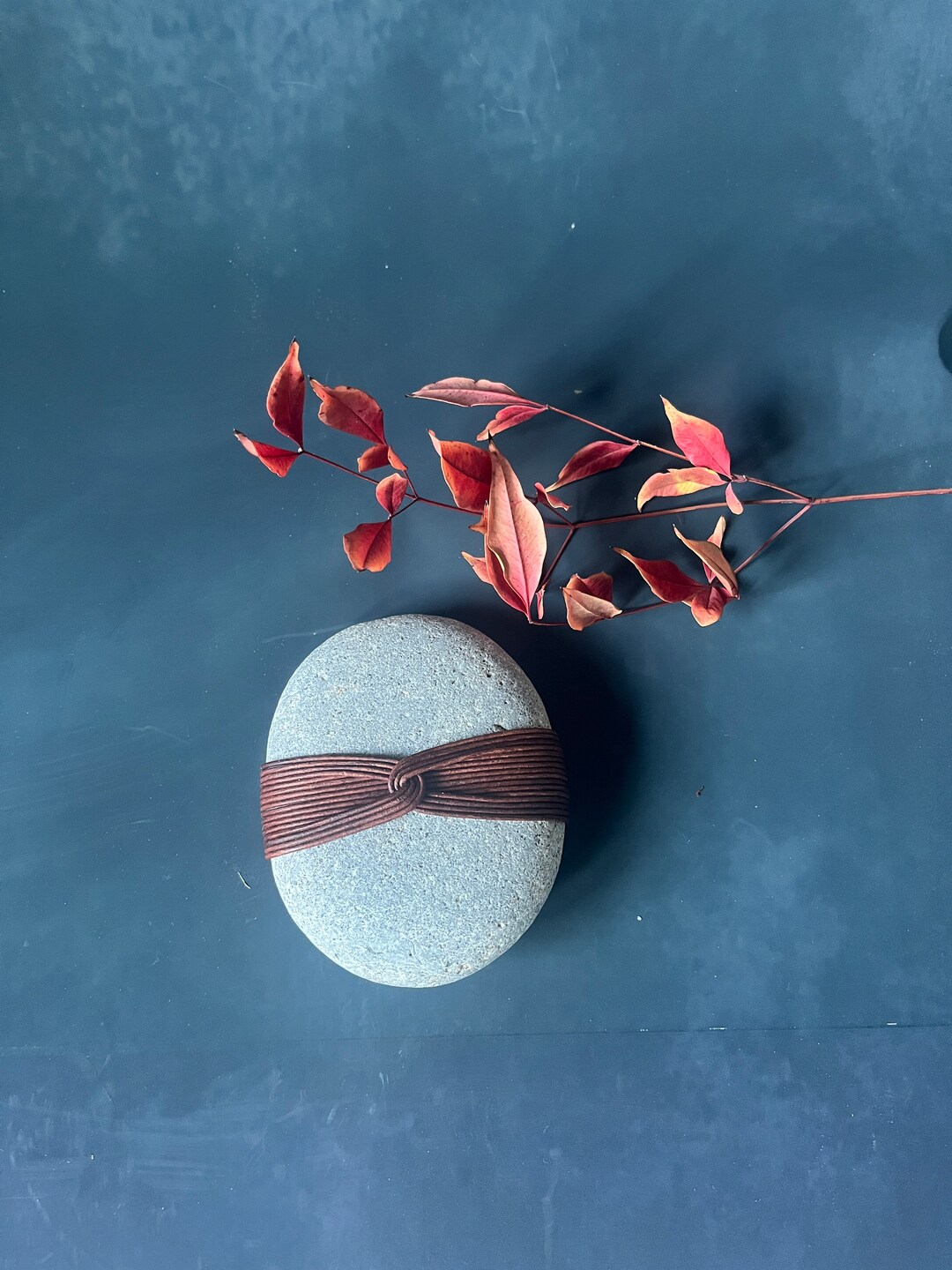 Zen Decor Beach Pebbles Leather Wrapped Stones Meditation Decor ...