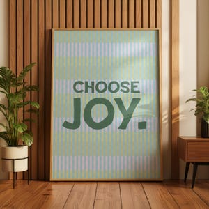 Choose Joy, Simple Thread Background, Christian Art Print (Digital Download)