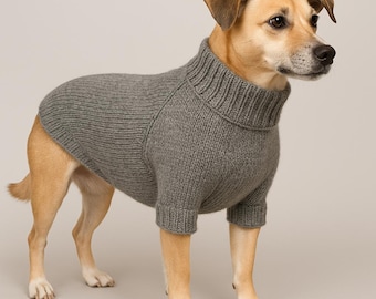 Strickmuster für einen Hundepullover (Größen XS–XL) | Raglanpullover von oben nach unten (PDF)