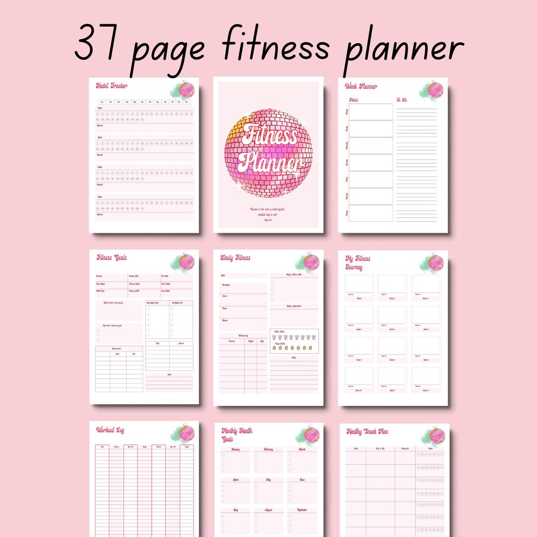 Weight Loss & Fitness Planner Health Tracker Diet Meal Journal Daily ...