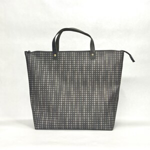 Marquee Coal - Bolsa de tela para tejer con cremallera de vinilo grande