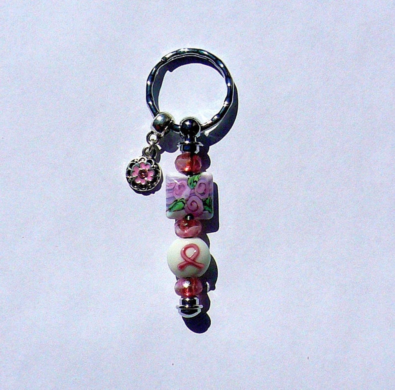 Pink Ribbon Zipper Pull Zipper Pull Beaded Zipper Pull Etsy