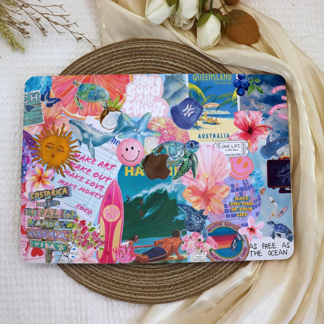 Colorful Beach Collage MacBook Case,new MacBook 2025 Air 15/13 Cover ...