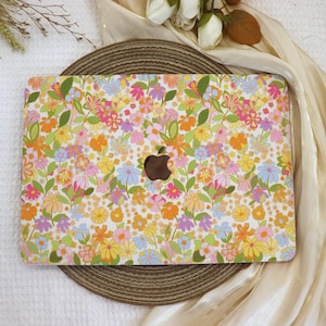 Painting Little Flowers MacBook Case,New MacBook 2025 Air 15/13 Cover,Apple Laptop Sleeve,Pro 13/14/15/16,2024/2022,M1 M2 M3 M4,Custom Case