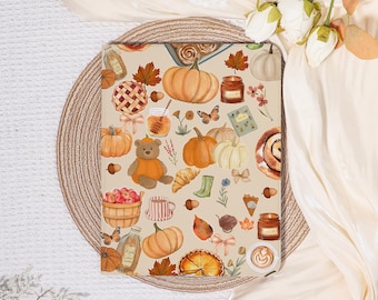 Cute Autumn Collage iPad Case,iPad 2025 Air 7-11/13″,Mini 5/6/7,iPad Pro 2025/2024,iPad Air 6th,Apple Tablet 7/8/9th Cover,Auto Wake/Sleep