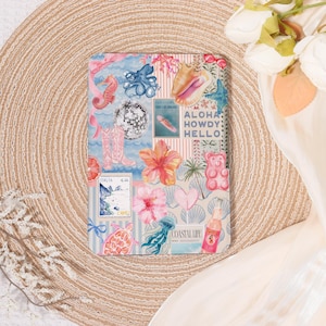 Pink Girly Collage Kindle PaperWhite 12/11/10th Case,Custom Kindle 2024/2022/Colorsoft Cover,PaperWhite 5/6/7,Fit Kindle 8th,With Hand Strap