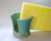 Sponge Holder in Turquoise Cleaning Accessory for Kitchen or Bathroom Sink