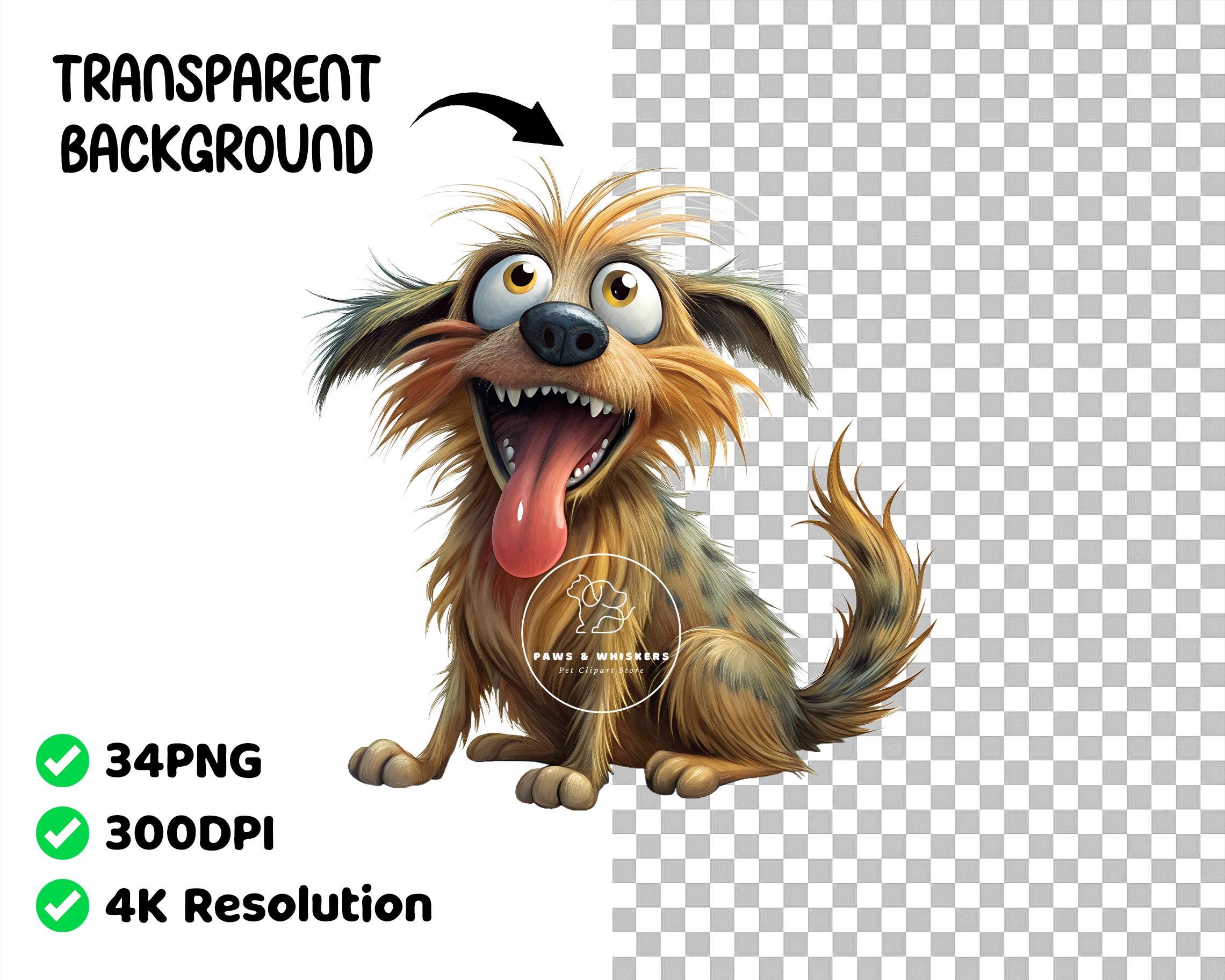 Quirky Dog Clipart PNG Bundle Whimsical Dogs Sublimation Puppy Whimsy ...