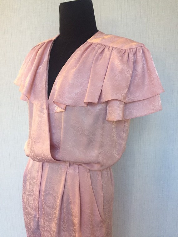 Vintage 1980s Jody California Label Light Pink Flo