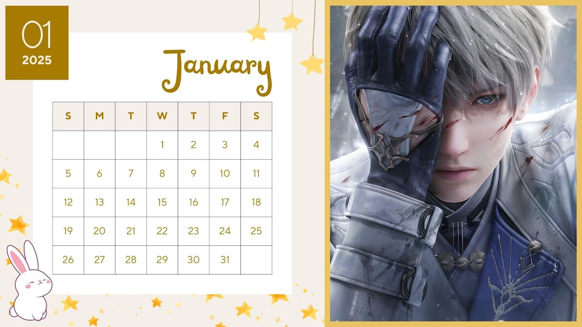 Love and Deepspace, Xavier, 2025 Calendar, Printable Calendar, Stars ...