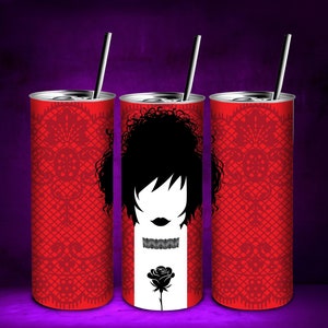 Lydia Deetz 20oz Skinny Tumbler Wrap, Halloween Print Sublimation Design, Digital Download PNG, Beetle Juice Tumbler Wrap PNG