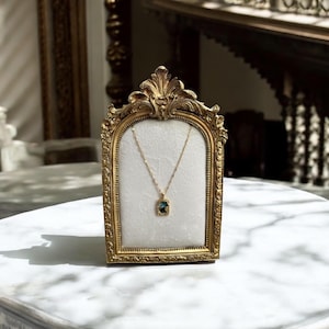 18 kt vergulde abalone schelp hanger ketting | Roestvrijstalen ketting