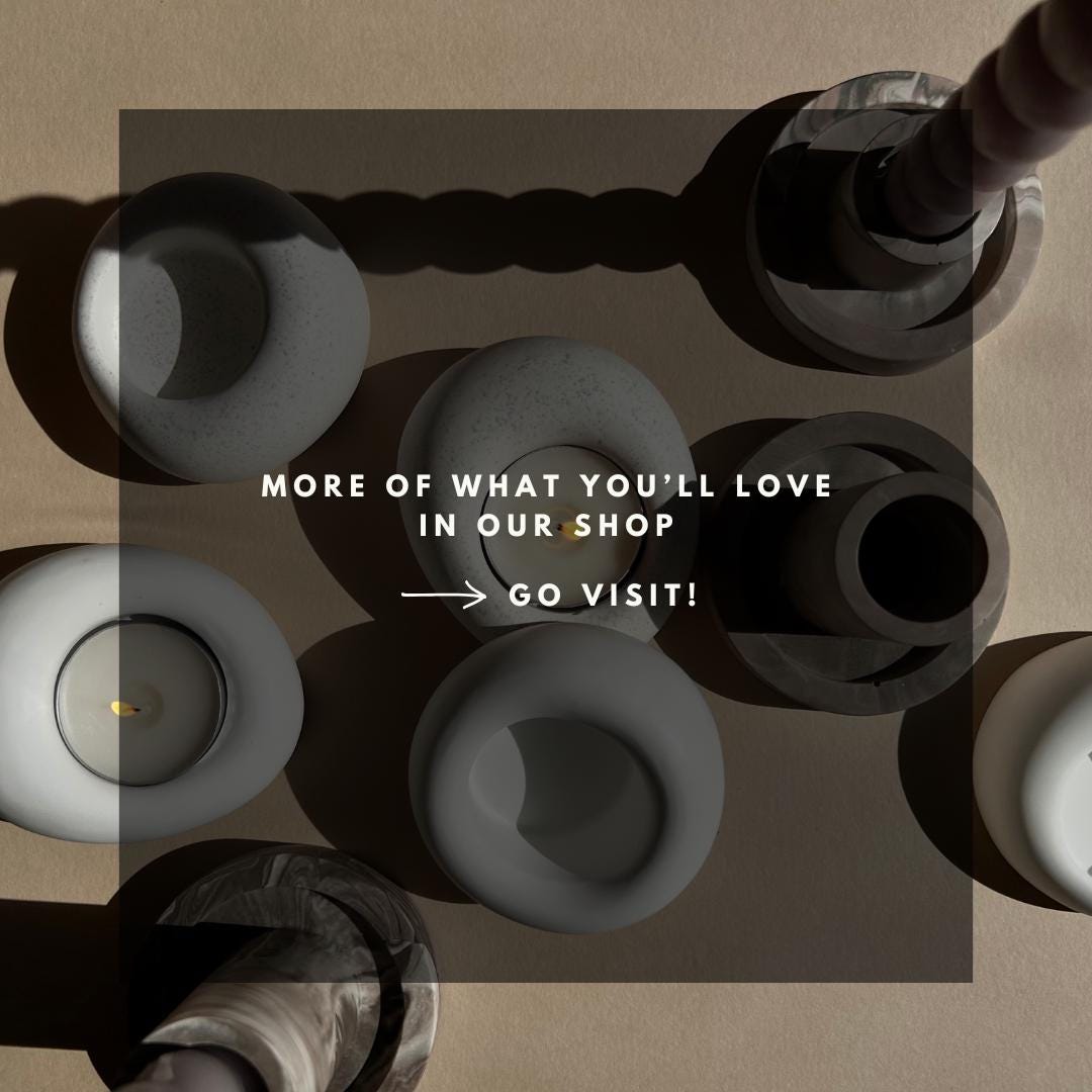 Photo inspiration: Concrete Napkin Rings Minimalist Table Decor Dining Room For Organic Photo Inspiration