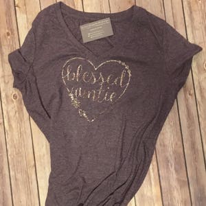 Blessed auntie tee, aunt shirt