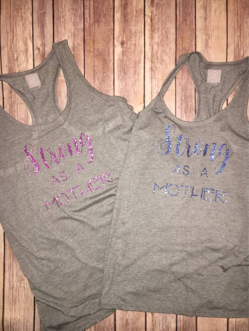 hangout tank Strong as a mother tank workout tank