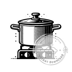 Pacchetto SVG di una pentola su un fornello