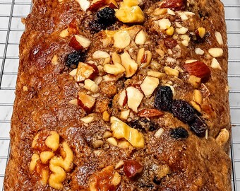 Glutenvrije Holy Land-fruitcake: in honing gedoopte cake van 2 pond!