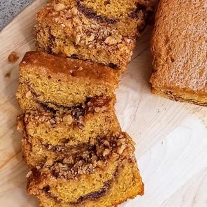 Gluten-Free Fall Harvest Pumpkin Bread: Brown Sugar Cinnamon Swirl