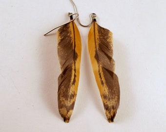 Natural cruelty free feather earrings real feathers