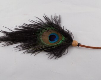 Feather Hair Extension  Peacock Feather hair clip