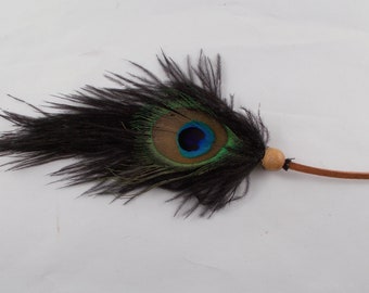 Feather Hair Extension  Peacock Feather hair clip