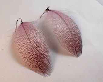 lavender Feather earrings mallard