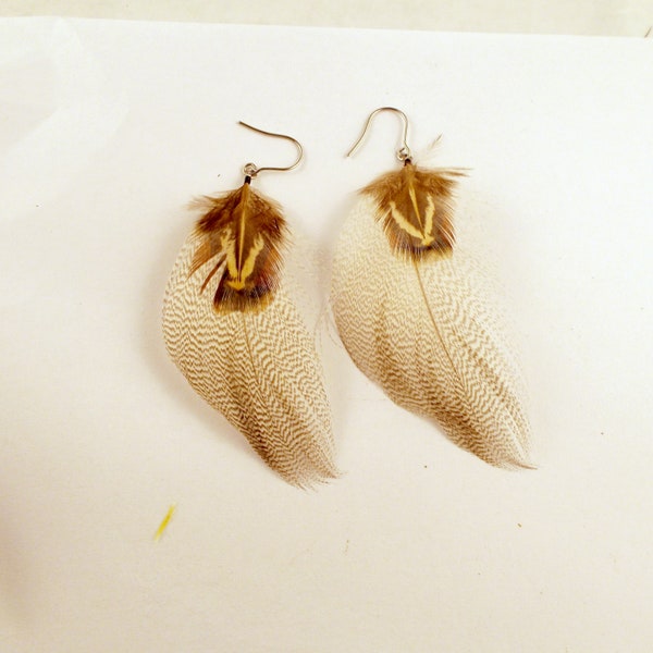 Real Feather Earring Etsy