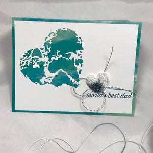 World’s Best Dad - Carte de vœux faite à la main - Votre choix de couleur